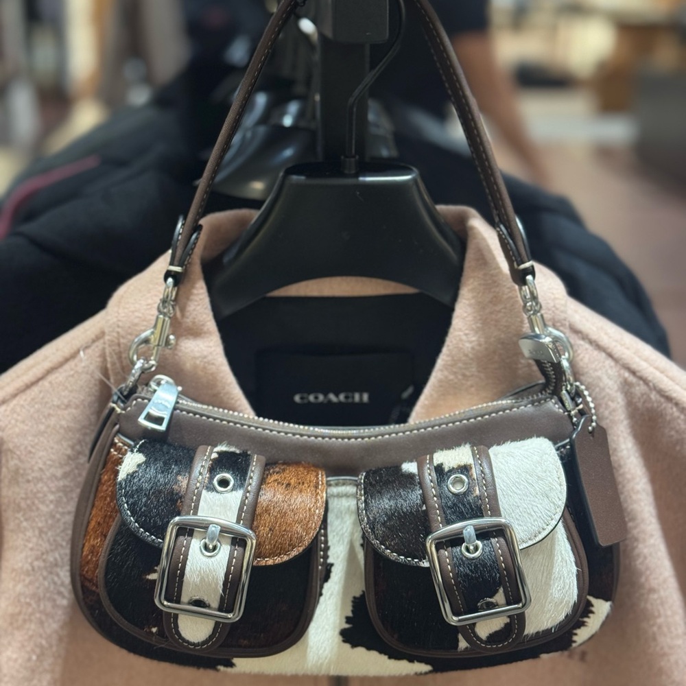 NWT Coach Ashton Bag With Cow Print CCC83 in Cow Multi